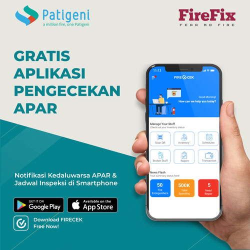 Harga Pemadam Api Berat 25 kg CO2 terkoneksi langsung dengan Firecek