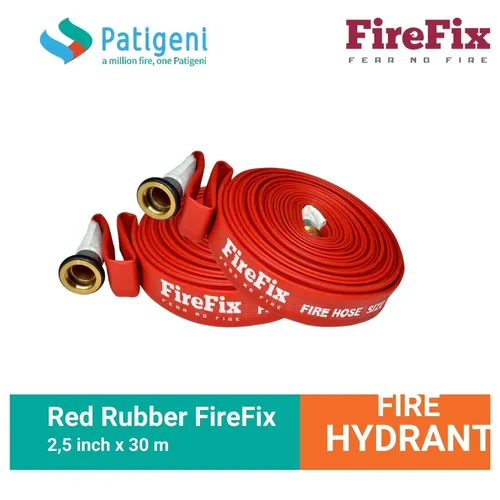 Selang Pemadam Kebakaran Red Rubber Firefix 2.5 inch x20 meter