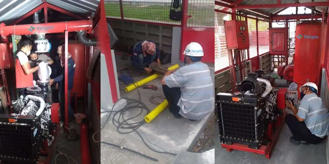 instalasi fire pump di pt ccsi indonesia