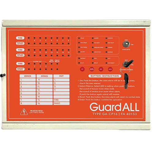jual master panel fire alarm 16 zone