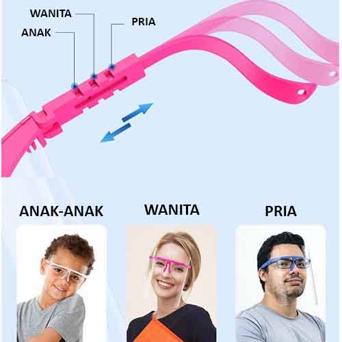 jual face shield model kacamata