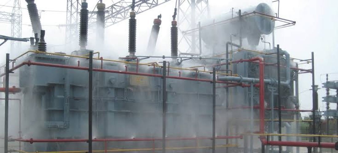 Gardu Listrik Cempaka Mas - Water Spray