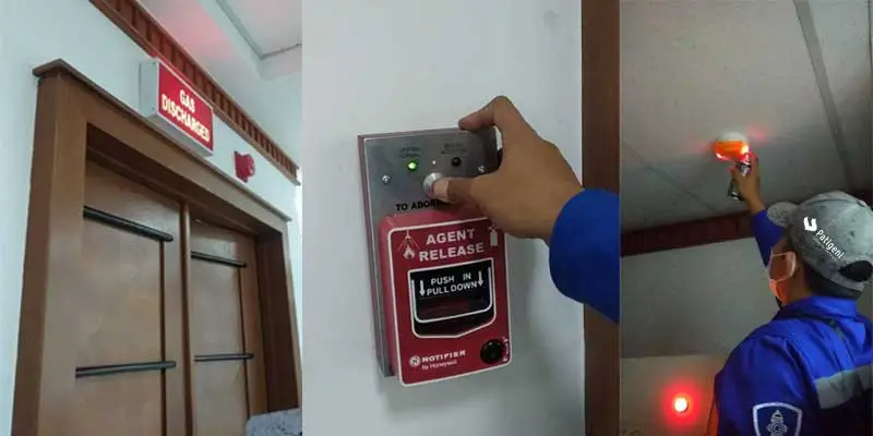 instalasi fire suppression Bank BJB Bandung