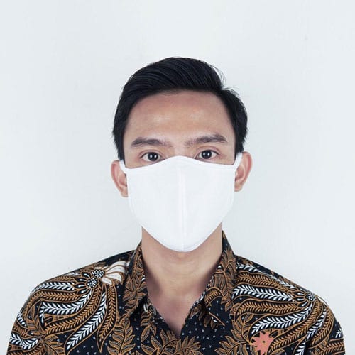 Masker Kain 2 Ply 6 pcs Model Earloop - Putih - Gambar 4
